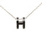 Pop H Pendant Necklace Silver-Tone Metal