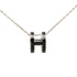 Pop H Pendant Necklace Silver-Tone Metal