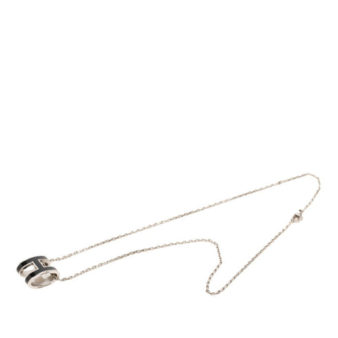 Pop H Pendant Necklace Silver-Tone Metal