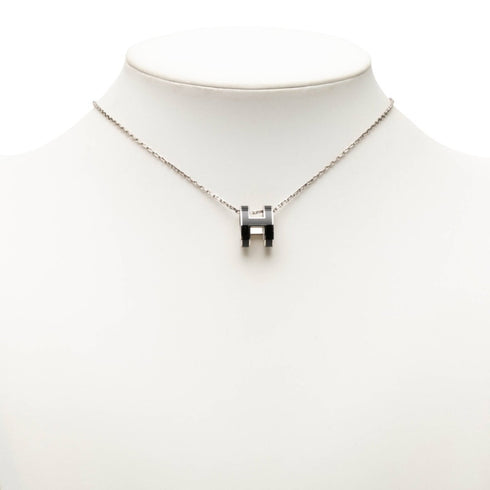 Pop H Pendant Necklace Silver-Tone Metal