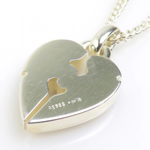 Heart Pendant Necklace Sterling Silver