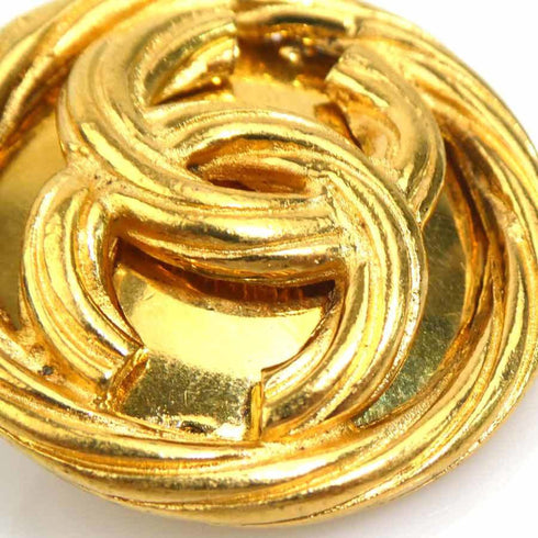 CC Logo Clip-On Earrings Gold-Tone Metal Gold-Tone Metal