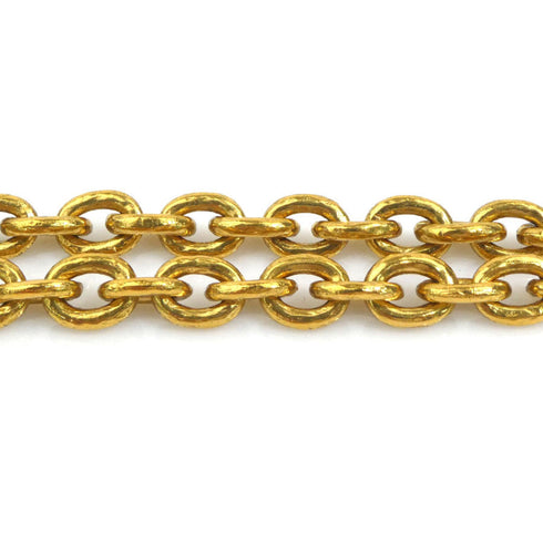 CC Logo Pendant Necklace Gold-Tone Metal