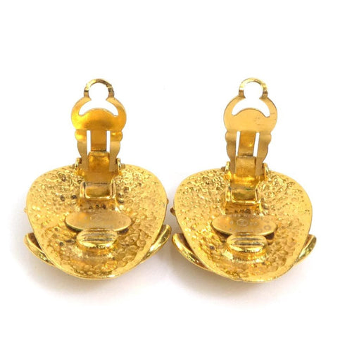 CC Logo Clip-On Earrings Gold-Tone Metal Gold-Tone Metal