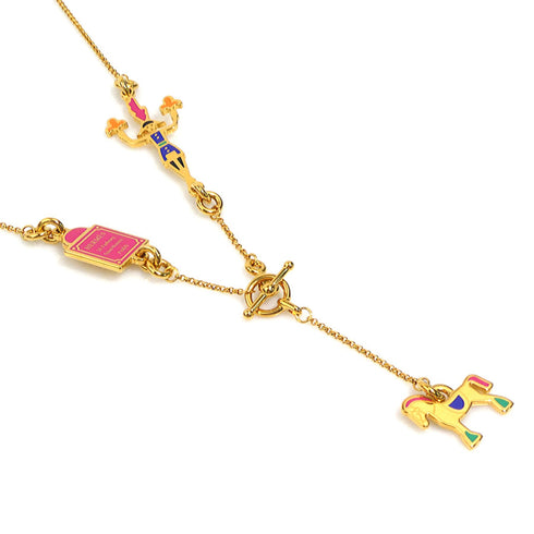 Cheval Grand Parade Pendant Necklace Enamel and Gold