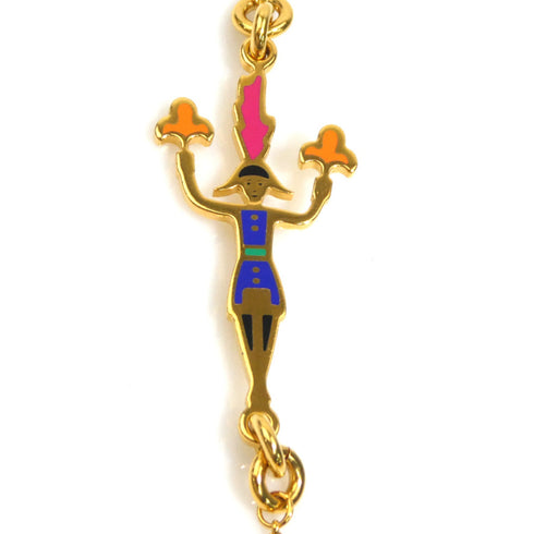 Cheval Grand Parade Pendant Necklace Enamel and Gold