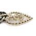 Pendant Necklace Metal and Rhinestone Black and Gold