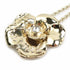 Pendant Necklace Metal Gold and Rhinestone