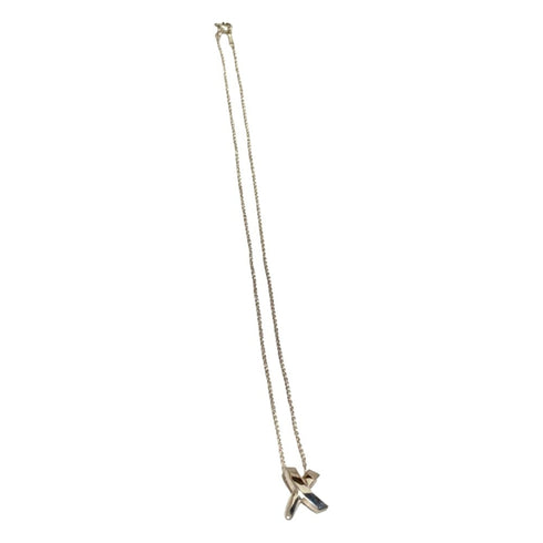 Graffiti Kiss Pendant Necklace Sterling Silver