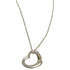 Open Heart Pendant Necklace Sterling Silver 13mm