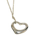 Open Heart Pendant Necklace Sterling Silver 13mm