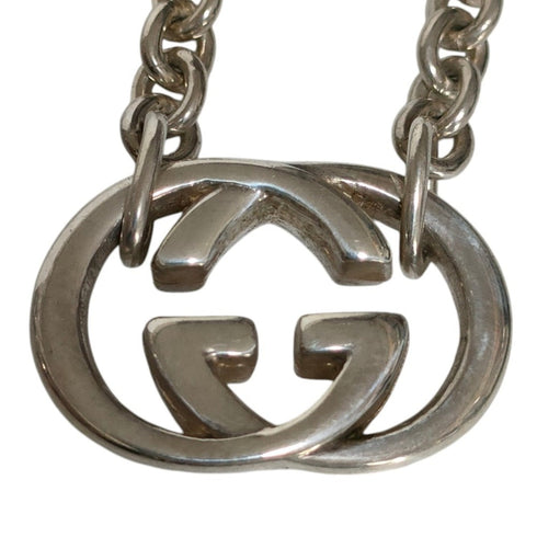 Interlocking G Pendant Necklace Sterling Silver