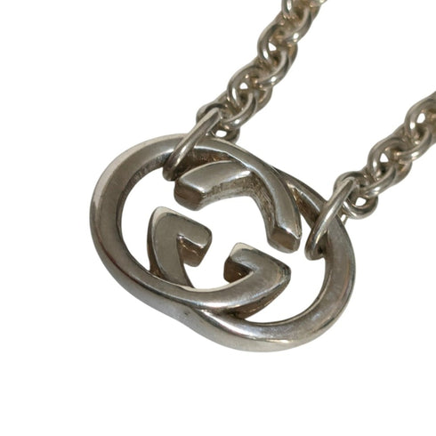 Interlocking G Pendant Necklace Sterling Silver