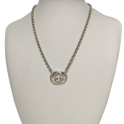 Interlocking G Pendant Necklace Sterling Silver