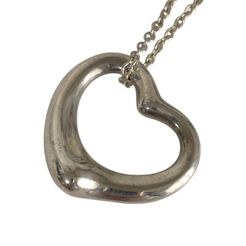 Open Heart Pendant Necklace Sterling Silver 2.1mm