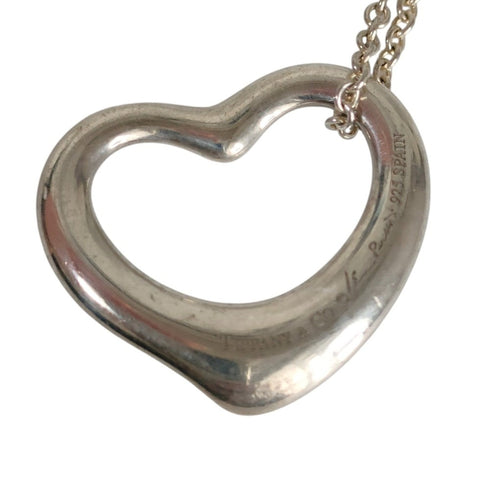 Open Heart Pendant Necklace Sterling Silver 2.1mm