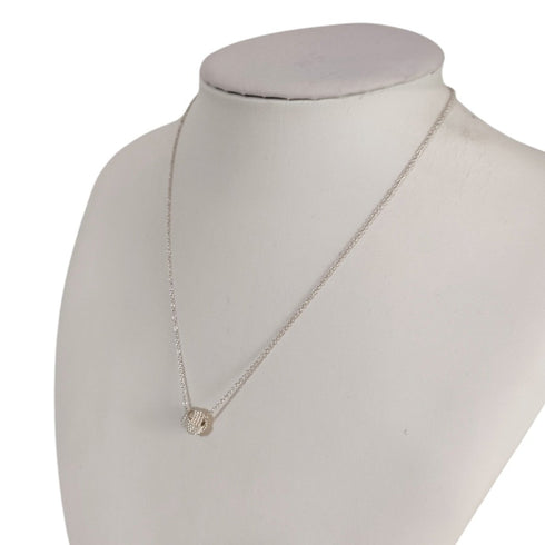 Mesh Pendant Necklace Sterling Silver