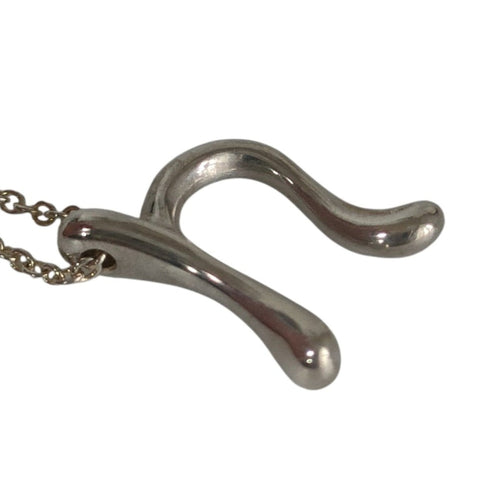 Initial N Pendant Necklace Sterling Silver