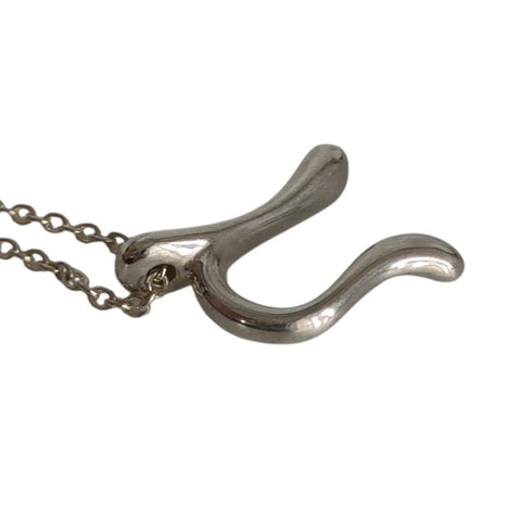 Initial N Pendant Necklace Sterling Silver