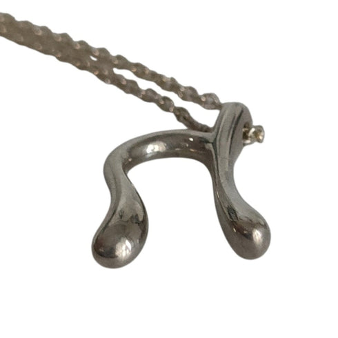 Initial N Pendant Necklace Sterling Silver