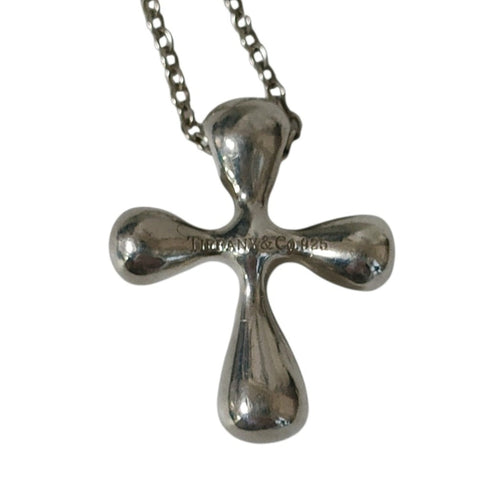 Cross Pendant Necklace Sterling Silver Small