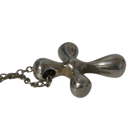 Cross Pendant Necklace Sterling Silver Small