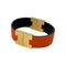 Roulie Reversible Bracelet Leather Black and Orange