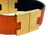 Roulie Reversible Bracelet Leather Black and Orange