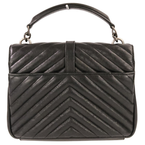 Classic Monogram College Bag Matelasse Chevron Leather Medium
