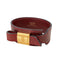 Bracelet Leather Gold Tone Medium