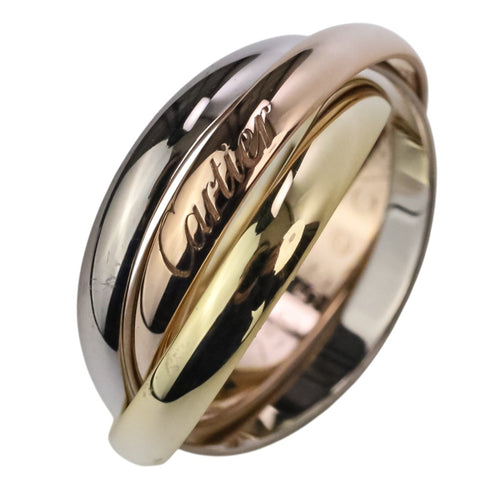 Vendome Louis Cartier Band Ring 18K Tricolor Gold