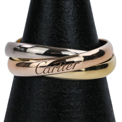 Vendome Louis Cartier Band Ring 18K Tricolor Gold