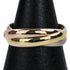 Vendome Louis Cartier Band Ring 18K Tricolor Gold