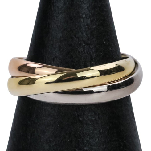 Vendome Louis Cartier Band Ring 18K Tricolor Gold