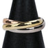 Vendome Louis Cartier Band Ring 18K Tricolor Gold