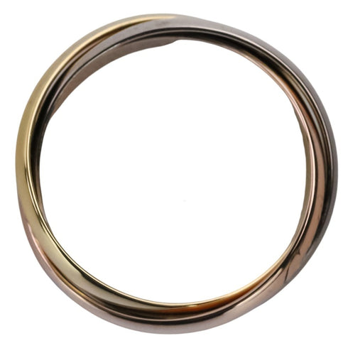 Vendome Louis Cartier Band Ring 18K Tricolor Gold