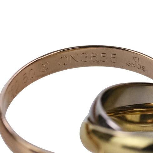 Vendome Louis Cartier Band Ring 18K Tricolor Gold