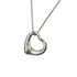 Open Heart Pendant Necklace Sterling Silver 1.5mm