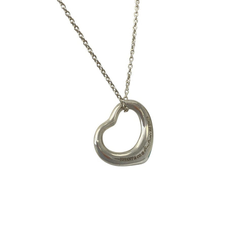 Open Heart Pendant Necklace Sterling Silver 1.5mm