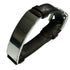 Bracelet Leather and Sterling Silver ID Plate Brown