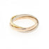 Vendome Louis Cartier Band Ring 18K Tricolor Gold