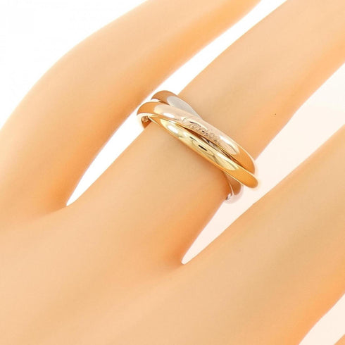 Vendome Louis Cartier Band Ring 18K Tricolor Gold