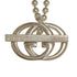 Interlocking G Pendant Necklace Sterling Silver