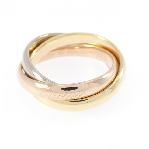 Vendome Louis Cartier Band Ring 18K Tricolor Gold