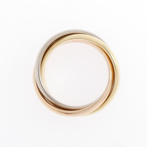 Vendome Louis Cartier Band Ring 18K Tricolor Gold