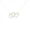Open Heart Pendant Necklace Sterling Silver 15.4mm