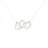 Open Heart Pendant Necklace Sterling Silver 15.4mm