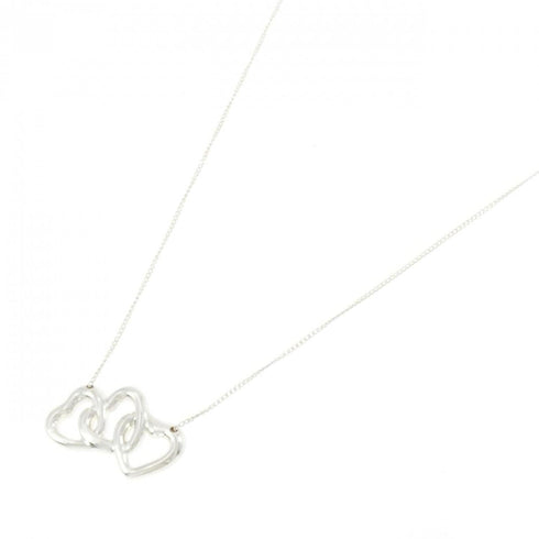 Open Heart Pendant Necklace Sterling Silver 15.4mm