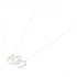 Open Heart Pendant Necklace Sterling Silver 15.4mm