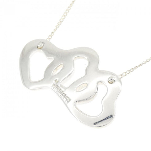 Open Heart Pendant Necklace Sterling Silver 15.4mm